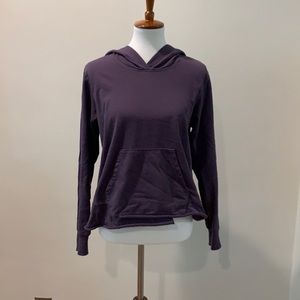 Women's Purple Cropped Hooded Sweatshirt